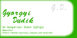 gyorgyi dudik business card